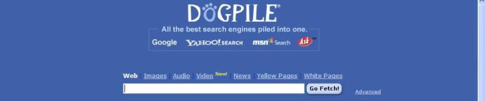 Dogpile Old Search box